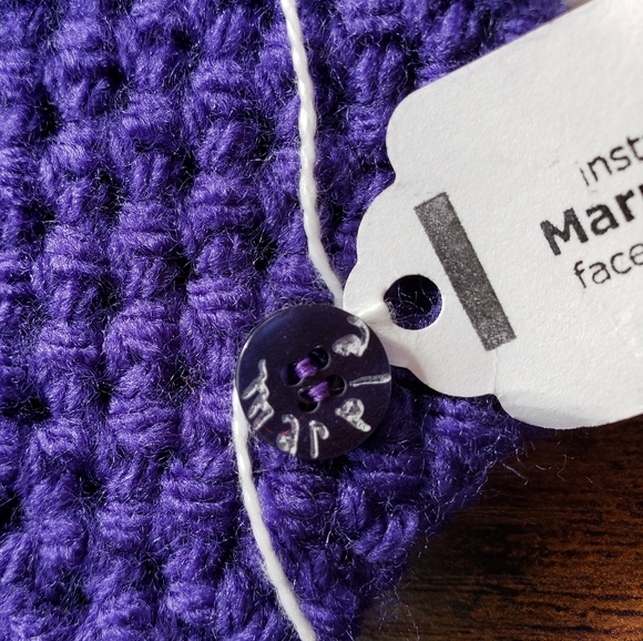 Handmade Fingerless gloves💜 shortie/super soft acrylic yarn, MarpleMade Designs - Picture 6 of 7